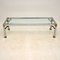 Vintage Chrome & Brass Coffee Table, Immagine 1