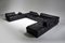 Mid-Century Modern Modular Patchwork Sofa in Black Leather from De Sede, 1970s, Image 10