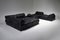 Mid-Century Modern Modular Patchwork Sofa in Black Leather from De Sede, 1970s, Image 6