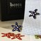 Navy Blue Hand-Enameled Sterling Silver & Gold Plated Starfish Cufflinks from Berca 9