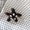 Navy Blue Hand-Enameled Sterling Silver & Gold Plated Starfish Cufflinks from Berca 11