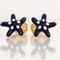 Navy Blue Hand-Enameled Sterling Silver & Gold Plated Starfish Cufflinks from Berca 4