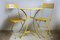 Small Antique French Garden Table with Two Chairs, 1920s, Set of 3 1