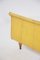Italian Bed in Yellow Parchment, Wood and Brass 9