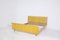 Italian Bed in Yellow Parchment, Wood and Brass 13