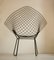 Black Vintage Diamond 421 Chair by Harry Bertoia for Knoll 2