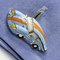 Porsche Shaped Le Mans Hand Enameled Sterling Silver Cufflinks from Berca, Set of 2 6