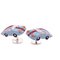 Porsche Shaped Le Mans Hand Enameled Sterling Silver Cufflinks from Berca, Set of 2 10