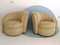 Large Art Deco Asymmetric Shell Shaped Swivel Chairs, 1980s, Set of 2 1