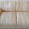 Vintage Pale Pink and Cream Pleated Leather Sofa, 1980s 4