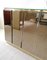 Vintage Mirrored Glass & Gold Metal Sideboard by Ello, USA, 1970s 3