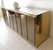 Vintage Mirrored Glass & Gold Metal Sideboard by Ello, USA, 1970s 11