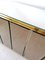 Vintage Mirrored Glass & Gold Metal Sideboard by Ello, USA, 1970s 7