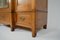 Art Nouveau Wardrobe with Twin Beds in Massive Carved Oak, Set of 3 11