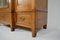 Art Nouveau Wardrobe with Twin Beds in Massive Carved Oak, Set of 3, Image 11