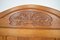 Art Nouveau Wardrobe with Twin Beds in Massive Carved Oak, Set of 3 16
