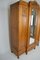 Art Nouveau Wardrobe with Twin Beds in Massive Carved Oak, Set of 3 4