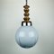 Mid-Century Blue and Grey Murano Pendant Lamp from Mazzega, Italy, 1970s, Image 1