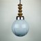 Mid-Century Blue and Grey Murano Pendant Lamp from Mazzega, Italy, 1970s, Immagine 1