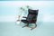 Norwegian Mid-Century Lounge Chair in Plywood & Black Leather by Elsa & Nordahl Solheim for Rybo Rykken & Co 9