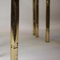 Brass Plated Bamboo Nesting Tables with Smoked Glass, 1970s, Set of 3 3