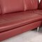 Loop Red Leather Corner Sofa by Willi Schillig 4