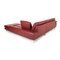 Loop Red Leather Corner Sofa by Willi Schillig 12