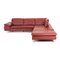 Loop Red Leather Corner Sofa by Willi Schillig 13