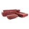 Loop Red Leather Sofa Set by Willi Schillig, Set of 2 1