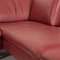 Loop Red Leather Sofa Set by Willi Schillig, Set of 2 7