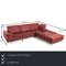 Loop Red Leather Sofa Set by Willi Schillig, Set of 2 2