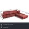 Loop Red Leather Sofa Set by Willi Schillig, Set of 2, Immagine 2