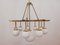 Brass Chandelier with 10 White Globe Lights, Image 18