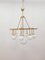 Brass Chandelier with 10 White Globe Lights, Image 6