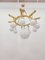 Brass Chandelier with 10 White Globe Lights, Image 7