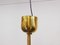 Brass Chandelier with 10 White Globe Lights 11