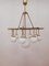 Brass Chandelier with 10 White Globe Lights, Image 17