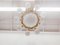 Brass Chandelier with 10 White Globe Lights, Immagine 3