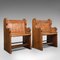 Antique Victorian English Hall Seats in Pine, Set of 2 1