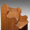 Antique Victorian English Hall Seats in Pine, Set of 2, Image 9