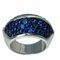 5.10K Natural Blue Sapphire and Black & White Gold Pyramid Cocktail Ring from Berca, Image 1