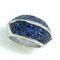5.10K Natural Blue Sapphire and Black & White Gold Pyramid Cocktail Ring from Berca, Image 2