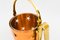 Ice Bucket with Ice Tongs in Copper and Brass and Internal Glass Cup, 1950s 8