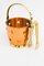 Ice Bucket with Ice Tongs in Copper and Brass and Internal Glass Cup, 1950s 4