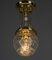 Art Deco Ceiling Lamp with Cut Glass Shade, Vienna, 1920s 4