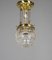 Art Deco Ceiling Lamp with Cut Glass Shade, Vienna, 1920s 3