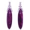 143.2KT Ruby, White Diamond and White Gold Drop Earrings from Berca, Set of 2 1
