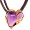 0.24KT Champagne Diamond and 12kt Natural Hand Inlaid Amethyst Heart Pendant from Berca, Image 9
