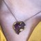 0.24KT Champagne Diamond and 12kt Natural Hand Inlaid Amethyst Heart Pendant from Berca 7