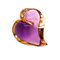 0.24KT Champagne Diamond and 12kt Natural Hand Inlaid Amethyst Heart Pendant from Berca, Image 1